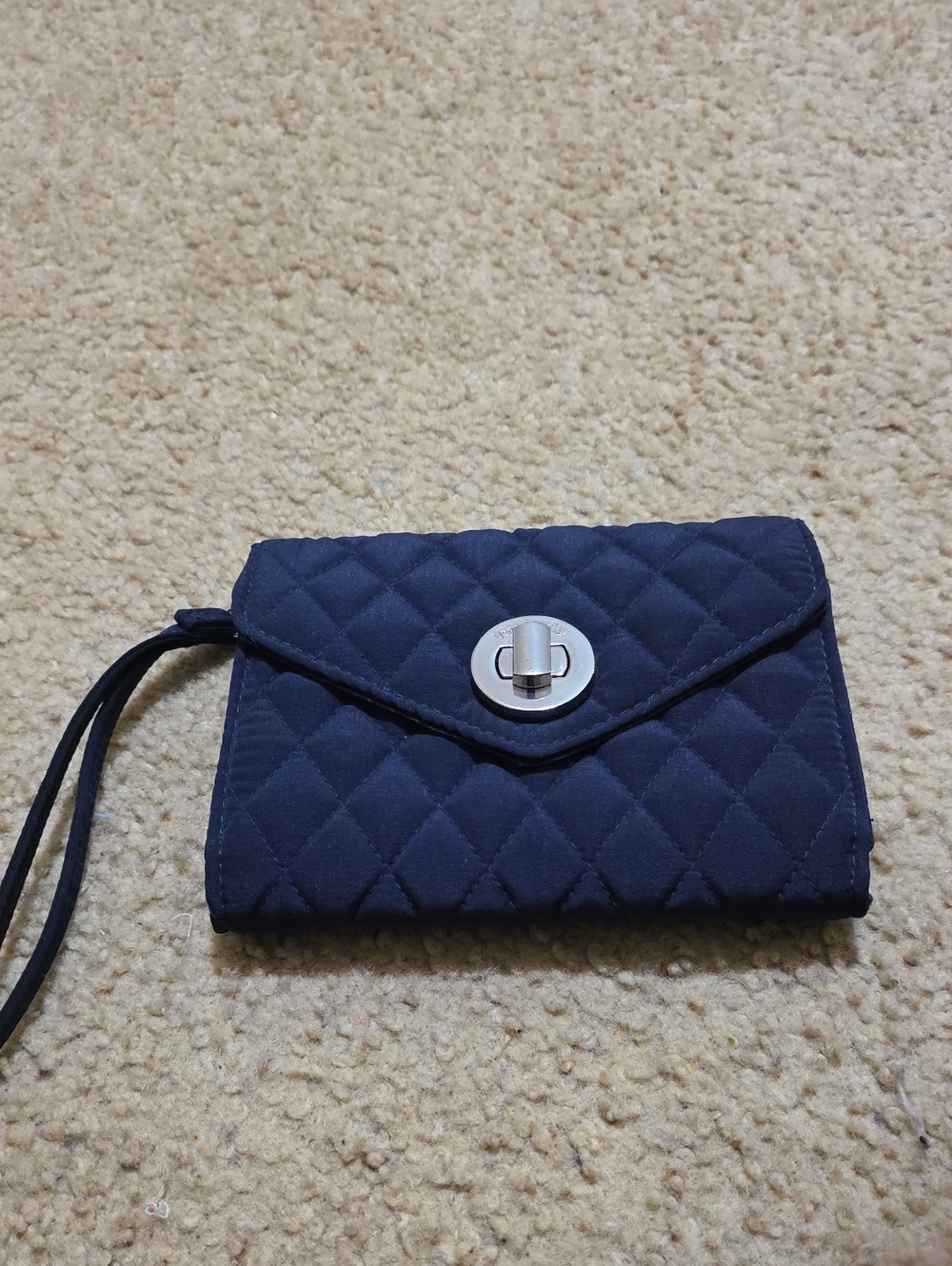 Vera Bradley Quilted Navy Wristlet Wallet